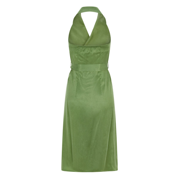 FEMPONIQ Halter Neck Midi Tuxedo Dress