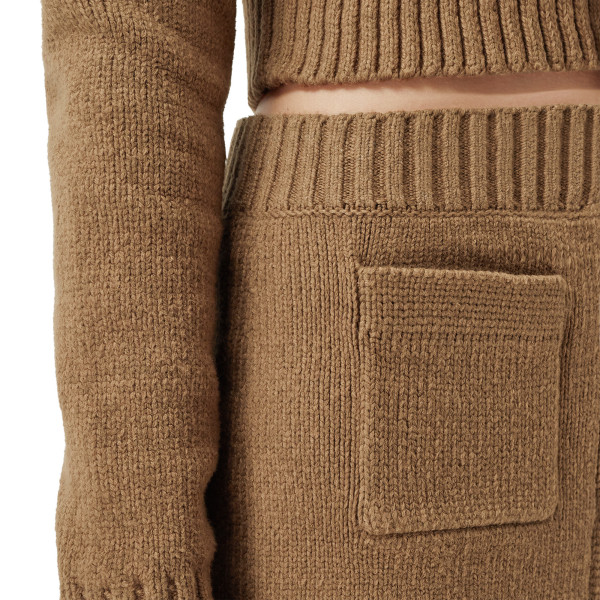 Burberry Monogram Motif Cotton Blend Mini Skirt