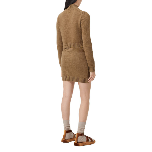 Burberry Monogram Motif Cotton Blend Mini Skirt