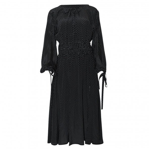 Robert Rodriguez Split-Sleeve Polka Dot Dress