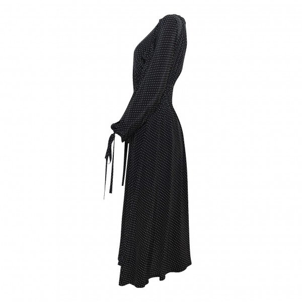 Robert Rodriguez Split-Sleeve Polka Dot Dress