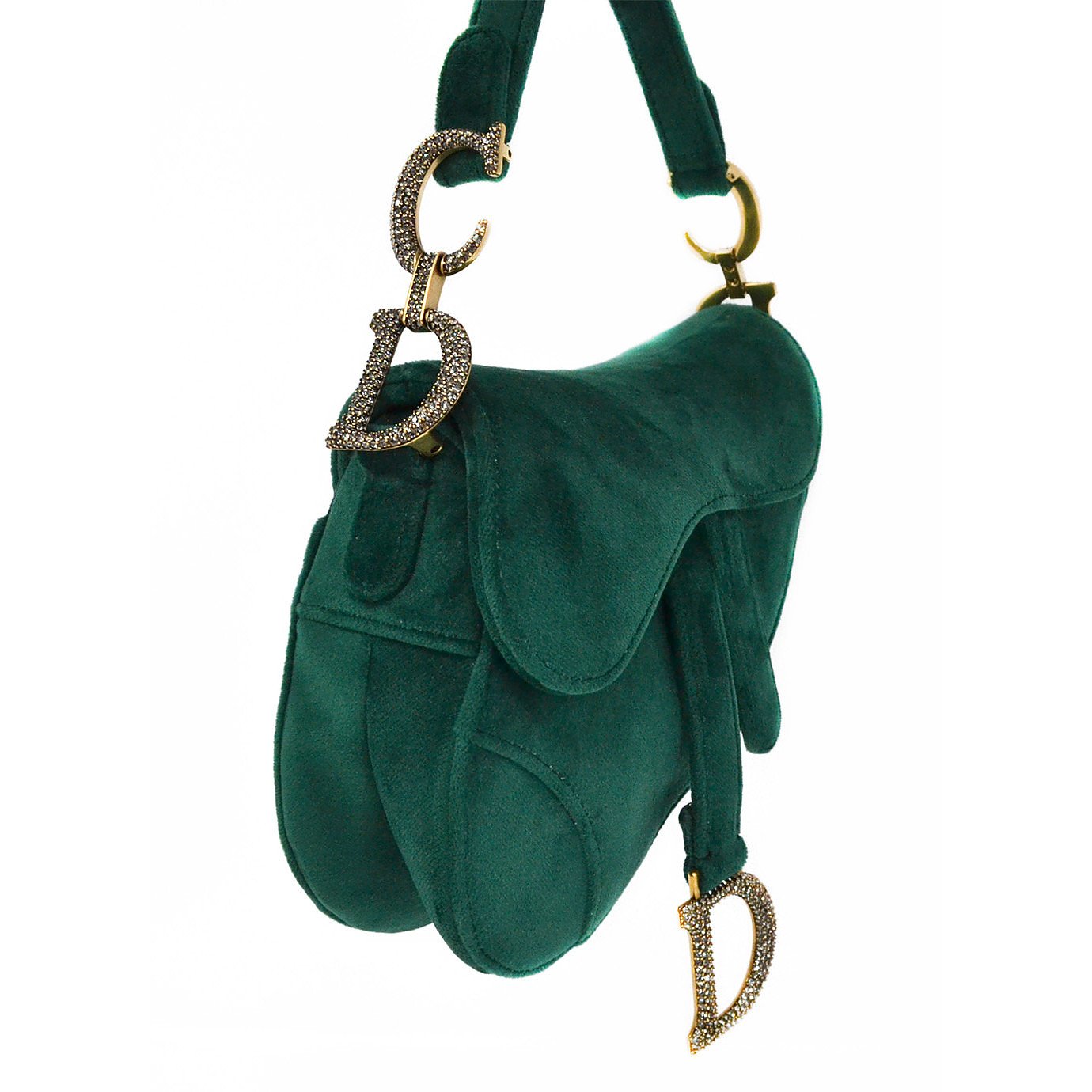 Dior Velvet Mini Saddle Bag