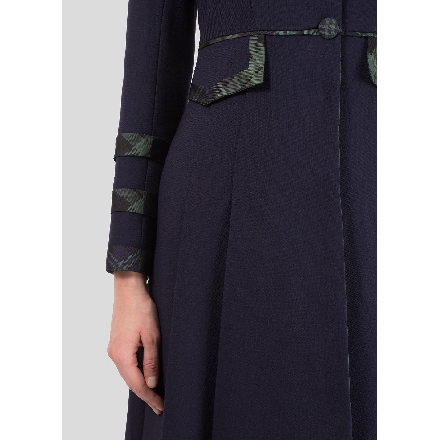 Moschino Coat With A Check Trim