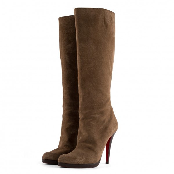 Christian Louboutin Suede Platform Boots