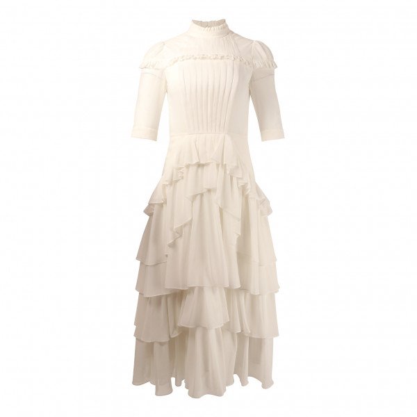 Bora Aksu Ruffled Midi Dress