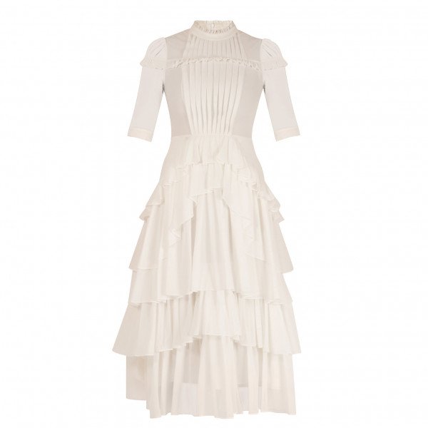 Bora Aksu Ruffled Midi Dress