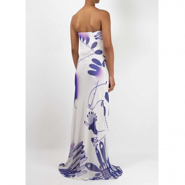 Ben De Lisi Strapless Patterned Full Length Evening Gown