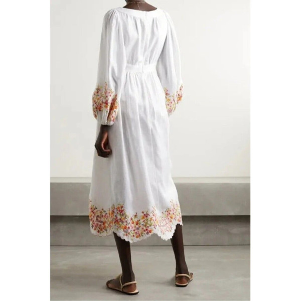 ZIMMERMANN Mae Linen Embroidered Dress