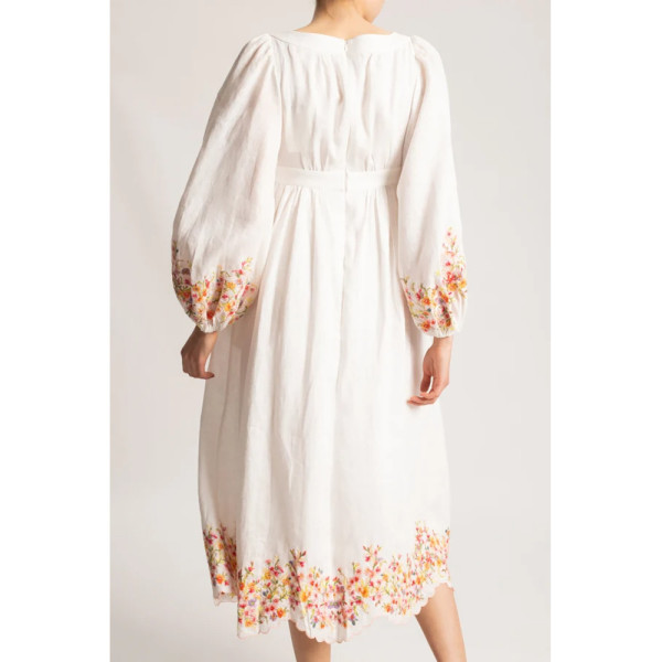 ZIMMERMANN Mae Linen Embroidered Dress