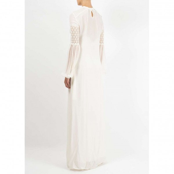 Veronique Branquinho Embroidered Long Silk Dress