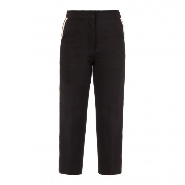 Sandro Stripe Panelled Cigarette Trousers