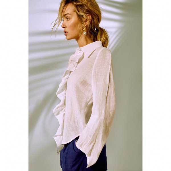 A Mere Co J Shirt With Ruffle