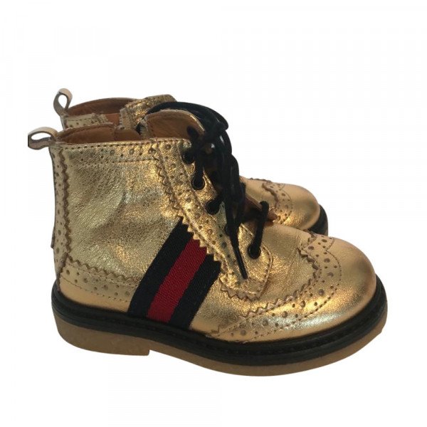 Buy Gucci Kids Gold Up Boots | MY HQ