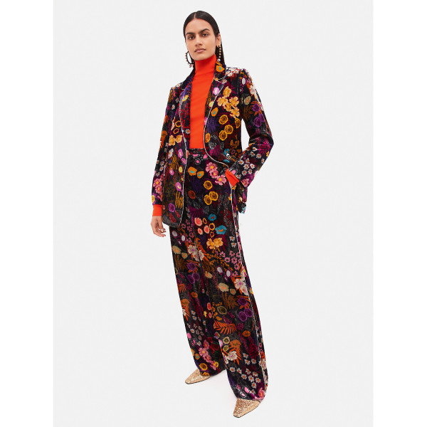 Jigsaw Midnight Garden Silk Blazer