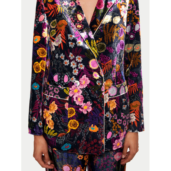 Jigsaw Midnight Garden Silk Blazer