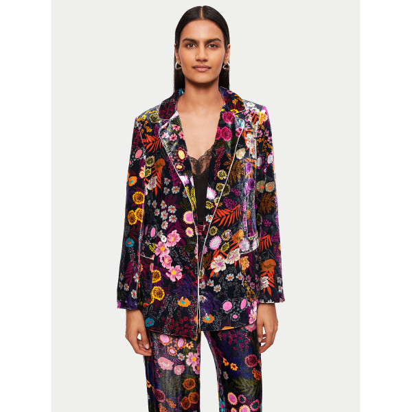 Jigsaw Midnight Garden Silk Blazer