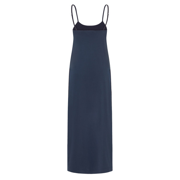 Serena Bute The Thin Strapped Dress - Navy Blue & Black Cupro Cotton