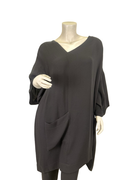 CHANEL Black Assymetrical Neck Black Tunic Co-Ord Set