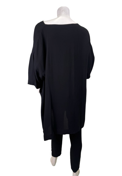 CHANEL Black Assymetrical Neck Black Tunic Co-Ord Set