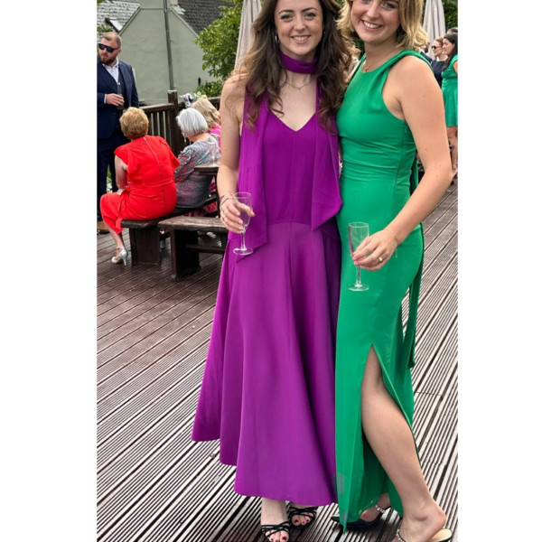 ME+EM Statement Racerback Floor-Length Dress + Belt