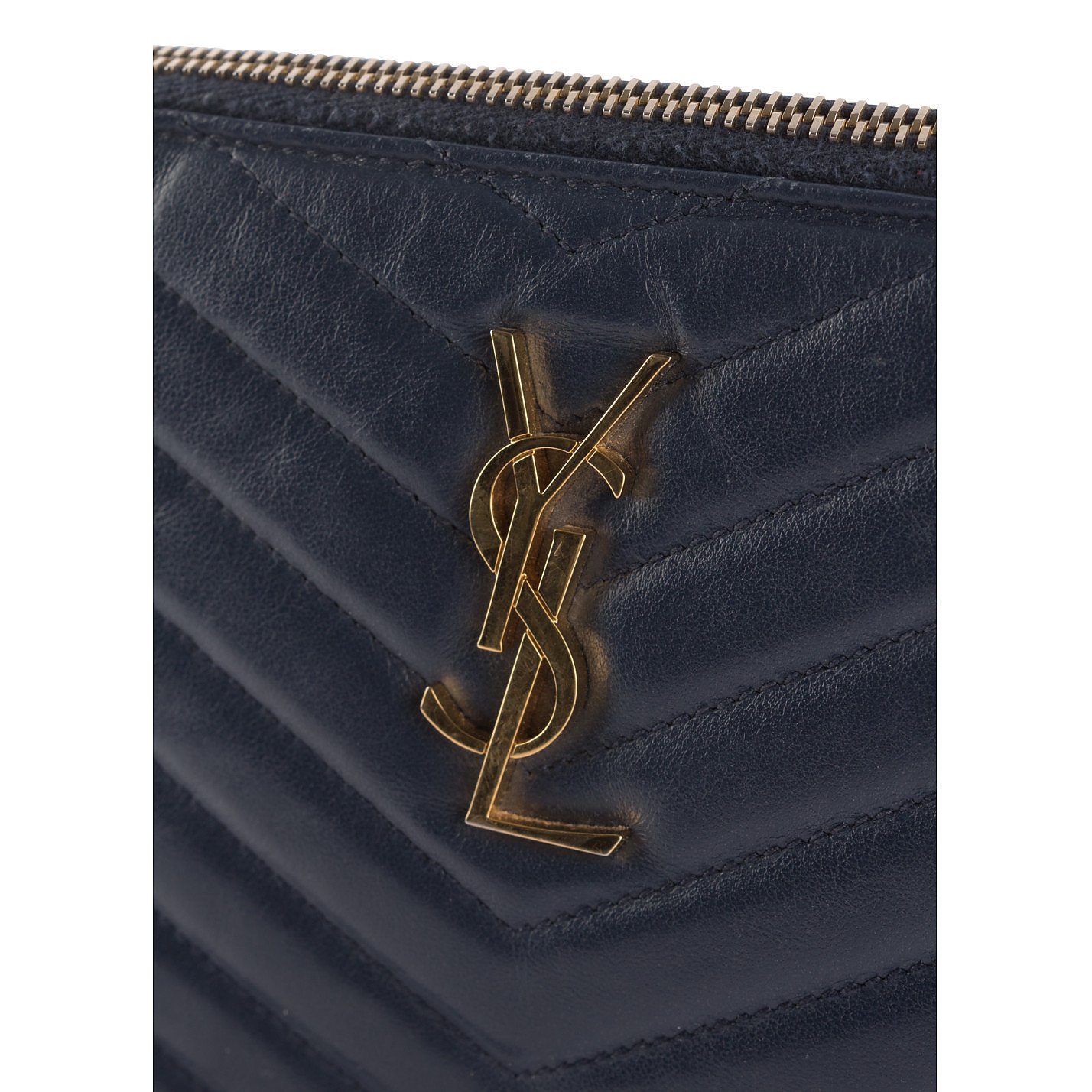 monogram ysl matte quilted bill pouch wallet