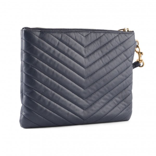 Saint laurent monogram quilted leather pouch hotsell