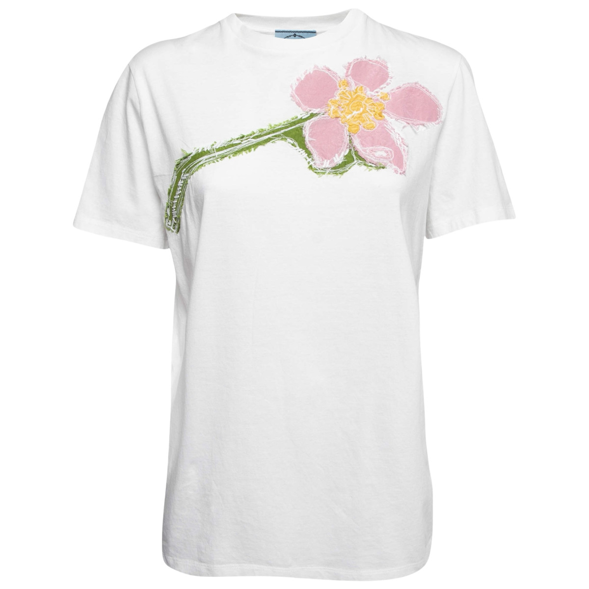 PRADA Floral Appliqué T-Shirt