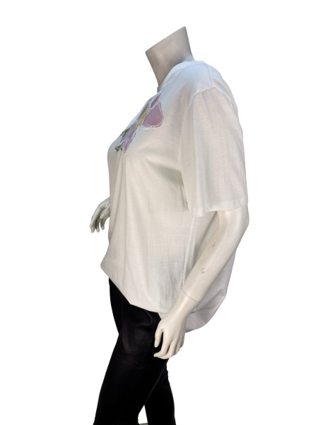 PRADA Floral Appliqué T-Shirt
