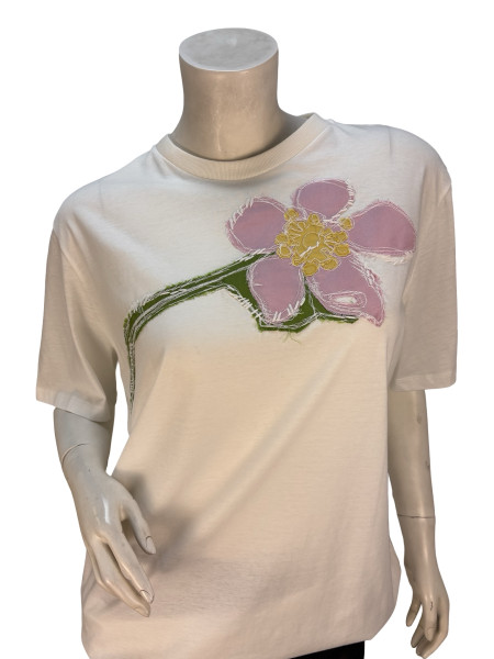 PRADA Floral Appliqué T-Shirt