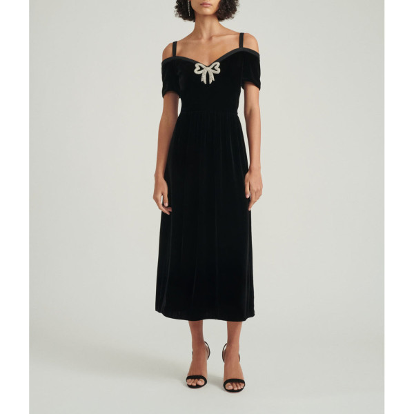 Saloni Clementine Velvet Dress