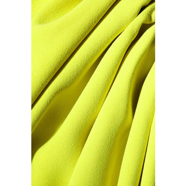 Self-Portrait Neon Crepe Ruched Midi Dress