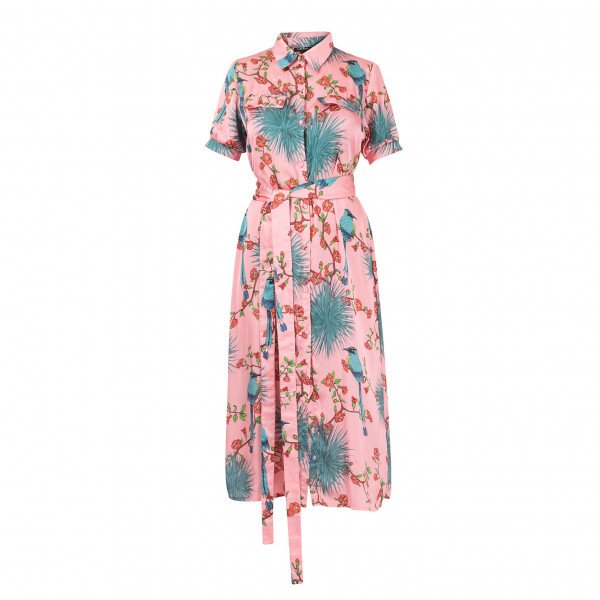 The Latin Runway Agave Print Shirt Dress