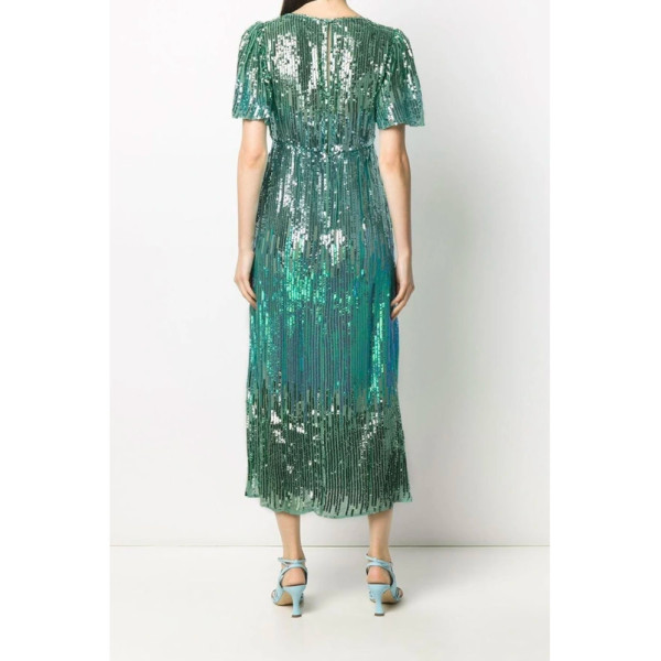 Rixo Venus Sequin Midi Dress