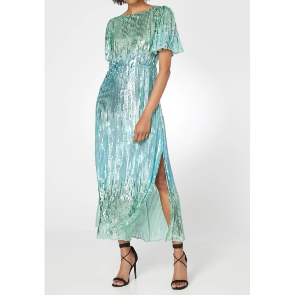 Rixo Venus Sequin Midi Dress