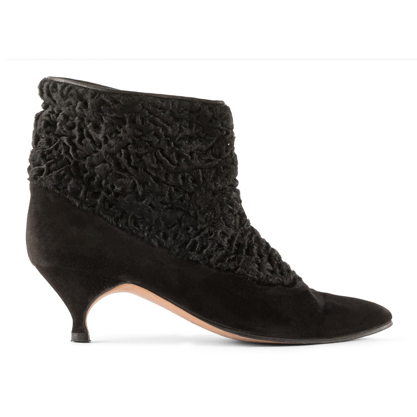 Manolo Blahnik Textured Suede Ankle Boots