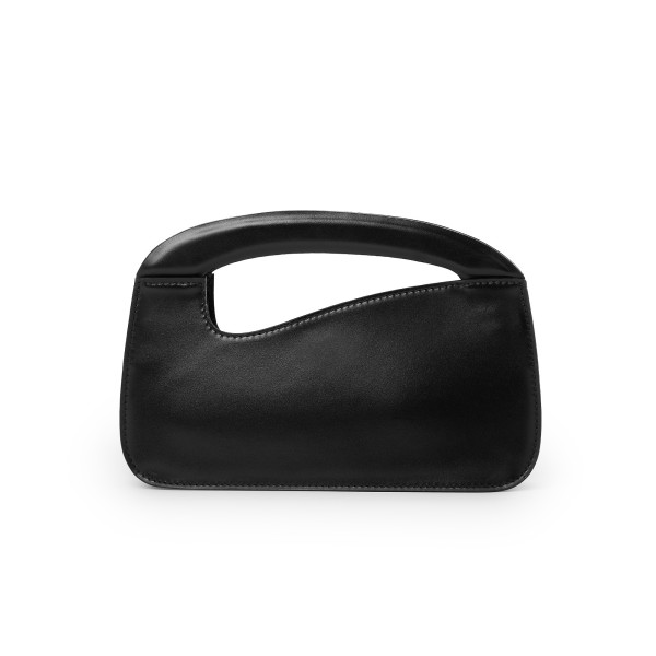Natalie Dennis Small Curve Handbag with  Detachable Leather Strap