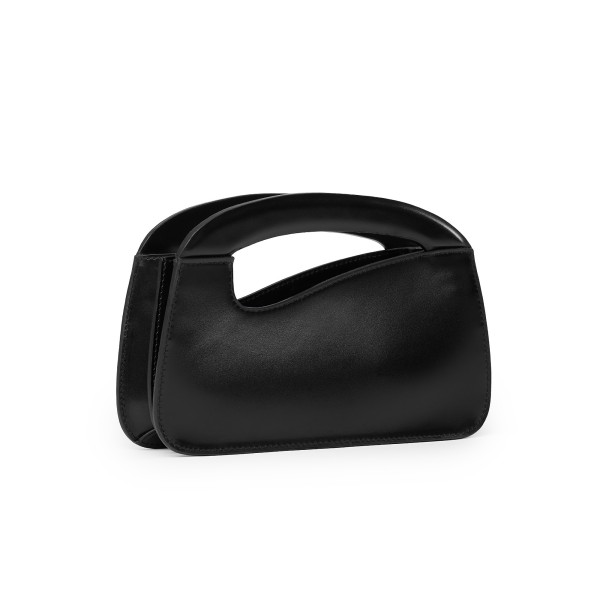 Natalie Dennis Small Curve Handbag with  Detachable Leather Strap