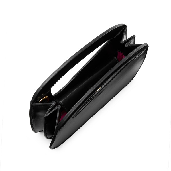 Natalie Dennis Small Curve Handbag with  Detachable Leather Strap