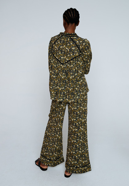 Lily and Lionel Ferne Blouse & Trouser Aster Print Set In Multi