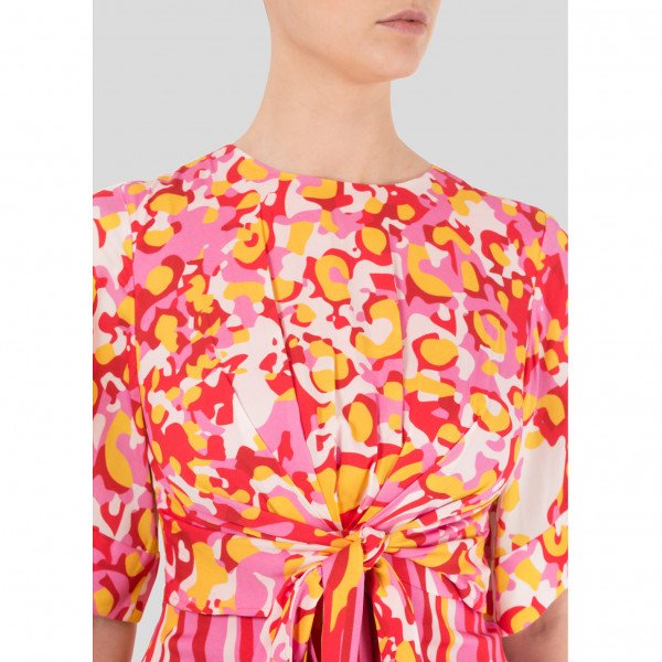 Dhela Pattern-Print Tie Detail Dress