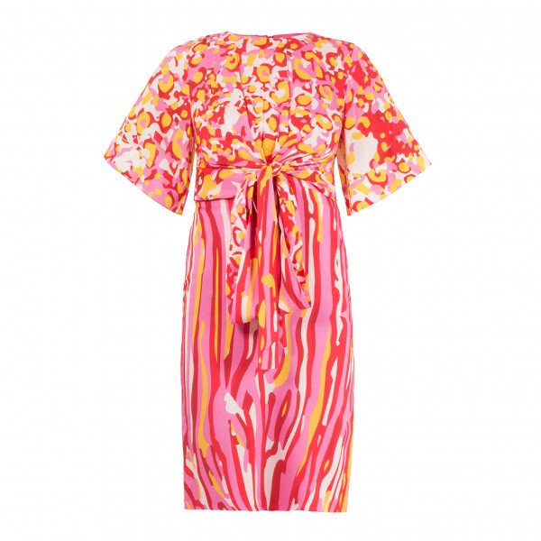 Dhela Pattern-Print Tie Detail Dress