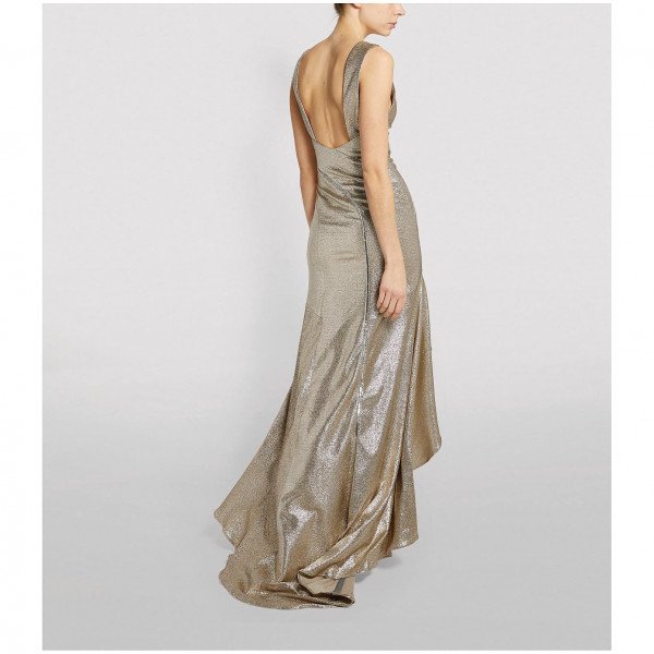 Galvan London Metallic Releve Dress