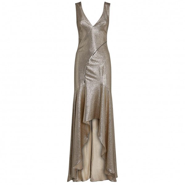 Galvan London Metallic Releve Dress