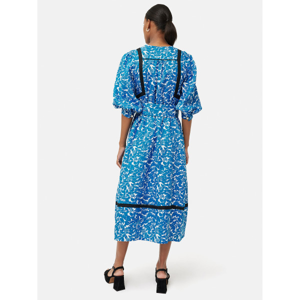 Jigsaw Shadow Leaf Linen Dress