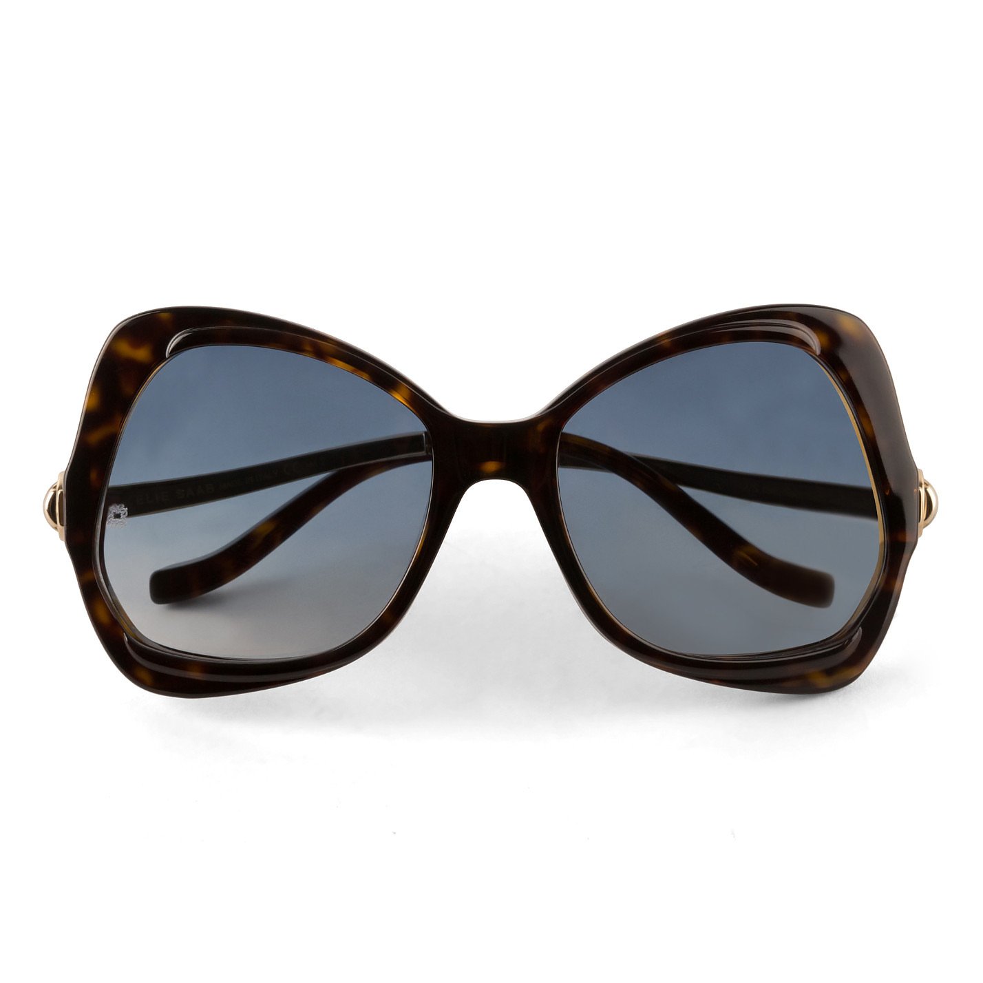 Elie Saab Oversized Tortoiseshell Sunglasses