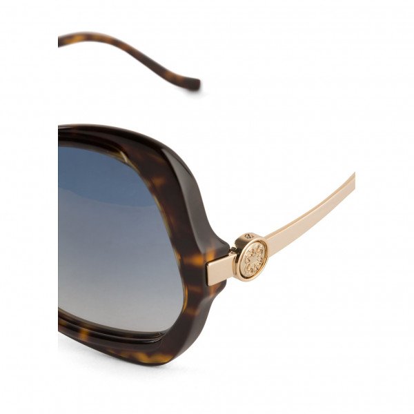 Elie Saab Oversized Tortoiseshell Sunglasses