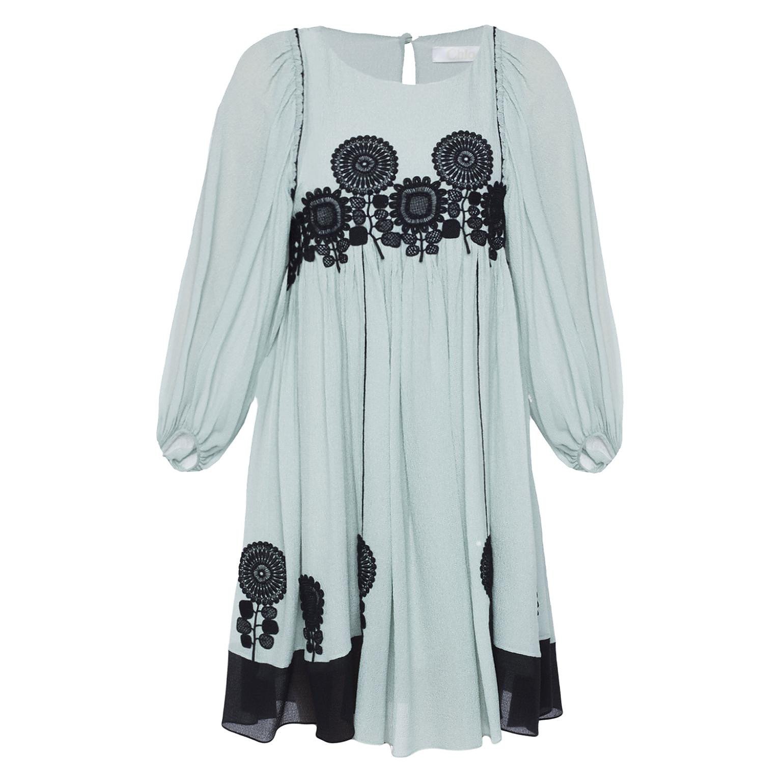 Chloé Embroidered Silk Dress