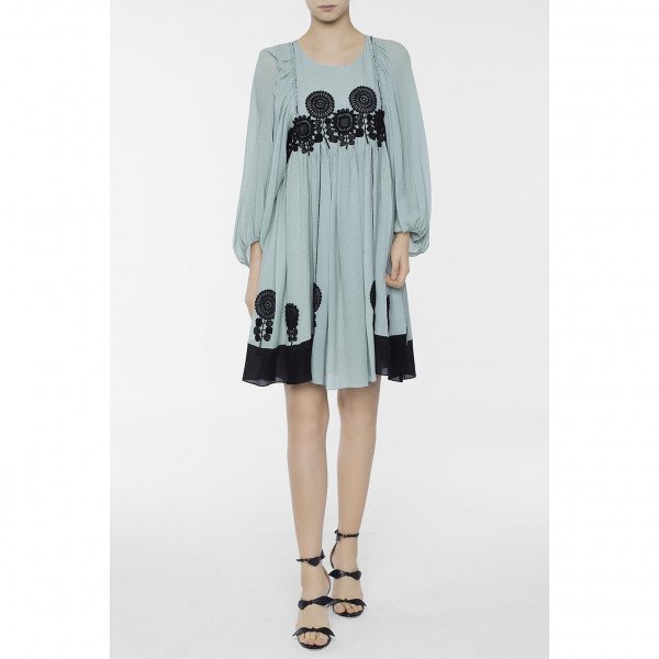 Chloé Embroidered Silk Dress