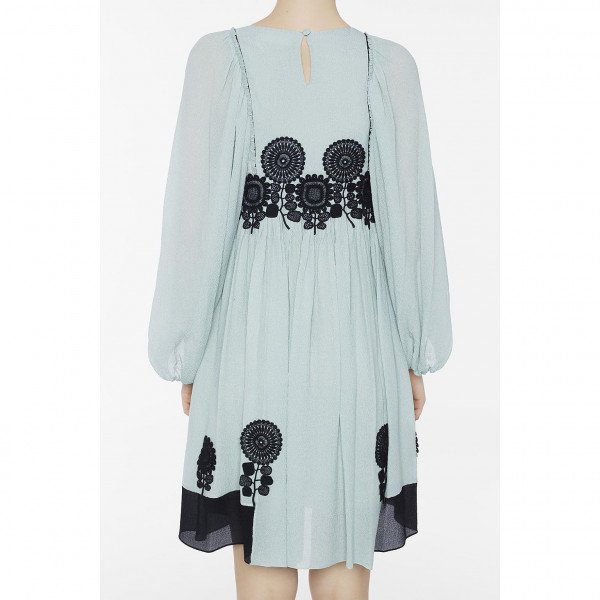 Chloé Embroidered Silk Dress