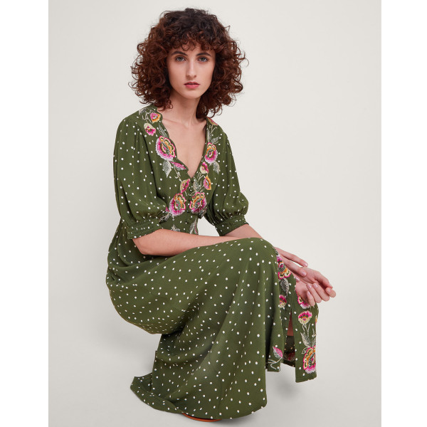 Monsoon Myla Embroidered Tea Dress